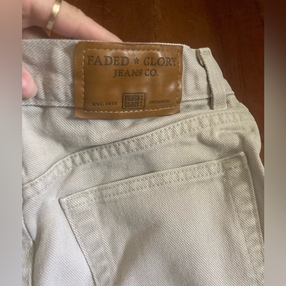Faded Glory Tan Beige Denim Straight Leg Jeans Size 14 Petite - Picture 2 of 5